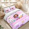 Gabby's Dollhouse Bedding Set, 1 Duvet Cover & 2 Pillowcases Soft Comfortable Bedroom Home Textile Decor