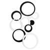 5PCS/Set Acrylic TV Background Wall Art Mural Round Decals Wall Stickers 3D Circles