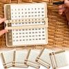 Kinder Holz Schiebbare Einmaleins-Tafeln Montessori Spielzeug Mathe Zählbrett Lehrmittel Lernen Lernspielzeug für Kinder