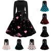 Women's Casual Fashion Valentine's Day Heart-themed Retro Round Neck Dress