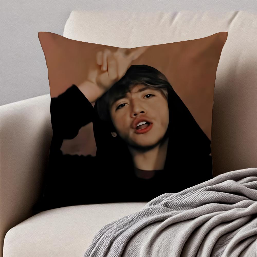 Latin Handsome Singer PPaulo Londra Cushion Cover Pillowcase Antidustmite Invisible Zipper Short Plush Sofa Cushion