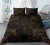 Hand Painting Lion Golden Bedding Set King Queen Double Full Twin Single Size Luxury Soft Bed Linen Set
