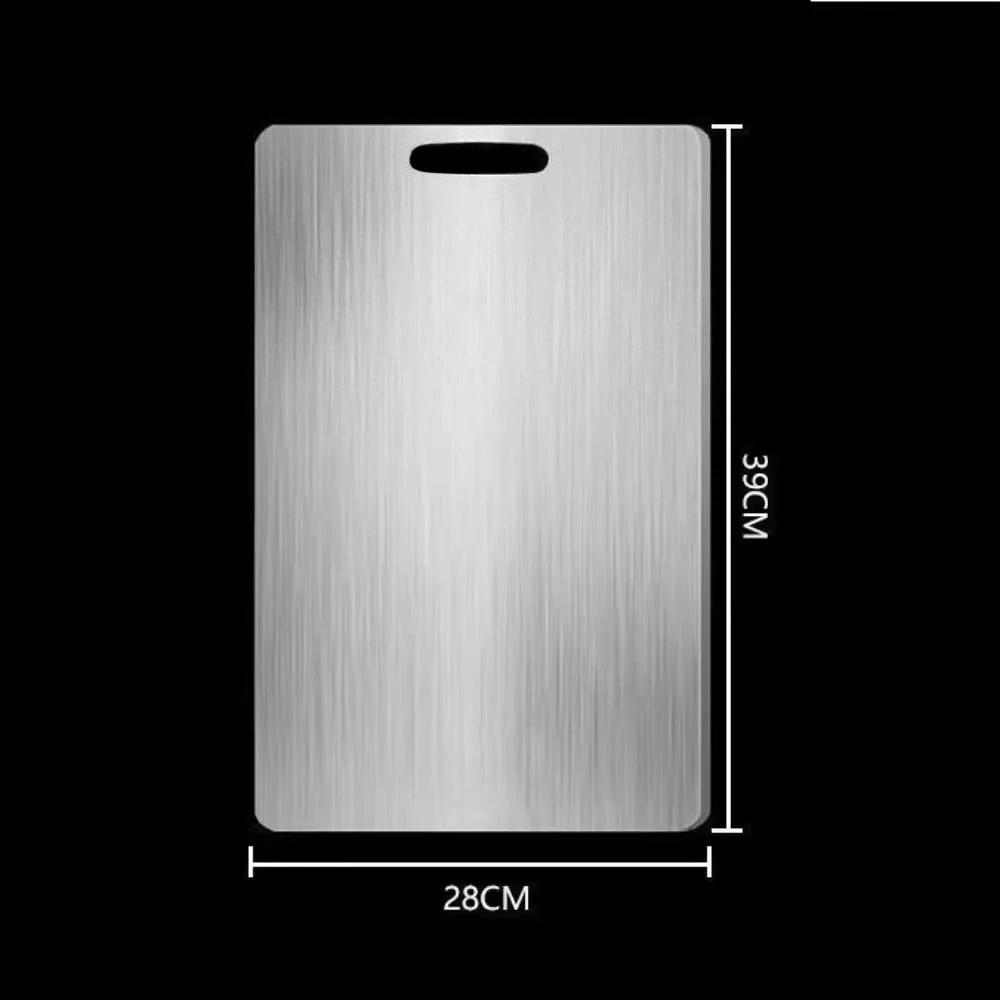 Stainless Steel Cutting Board, Antibacterial and Mildew Resistant, Household Cutting Board for Cutting Fruits and Vegetables