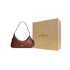 Coach Ella Metallic Accents Solid Design Leather Shoulder Bag Small Women Shoulder Bag Brown CDY38-IMR1W