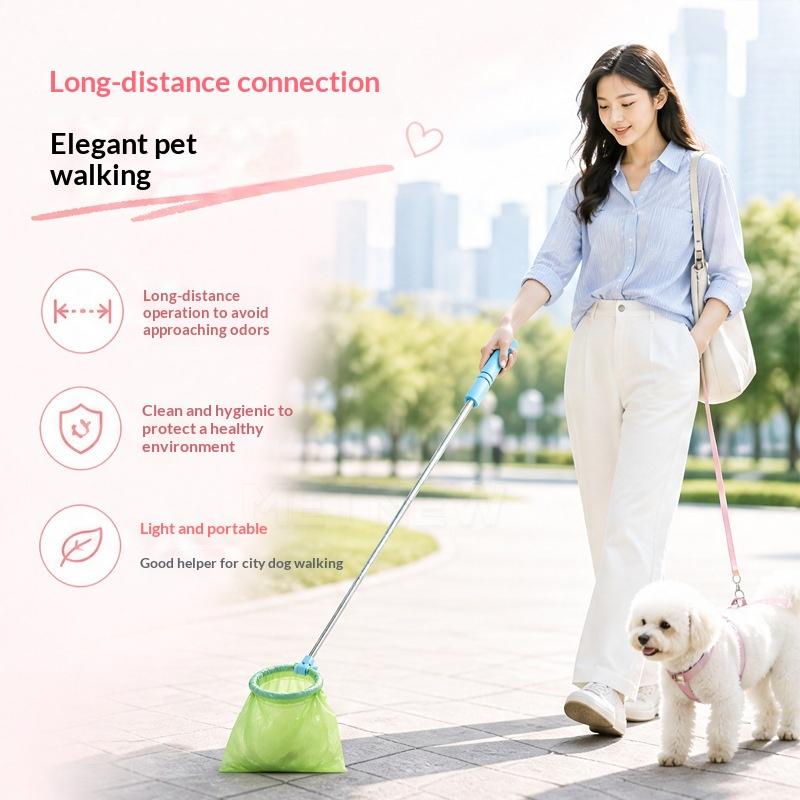 Portable Pet Poop Picker Dog Pooper Scooper Outdoor Walking Poop Shovel Waste Pick Picker Scoop Collect Puppy Cleaning Supplies