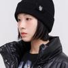 BLACK SANDS Logo Patch Knit Beanie_Black
