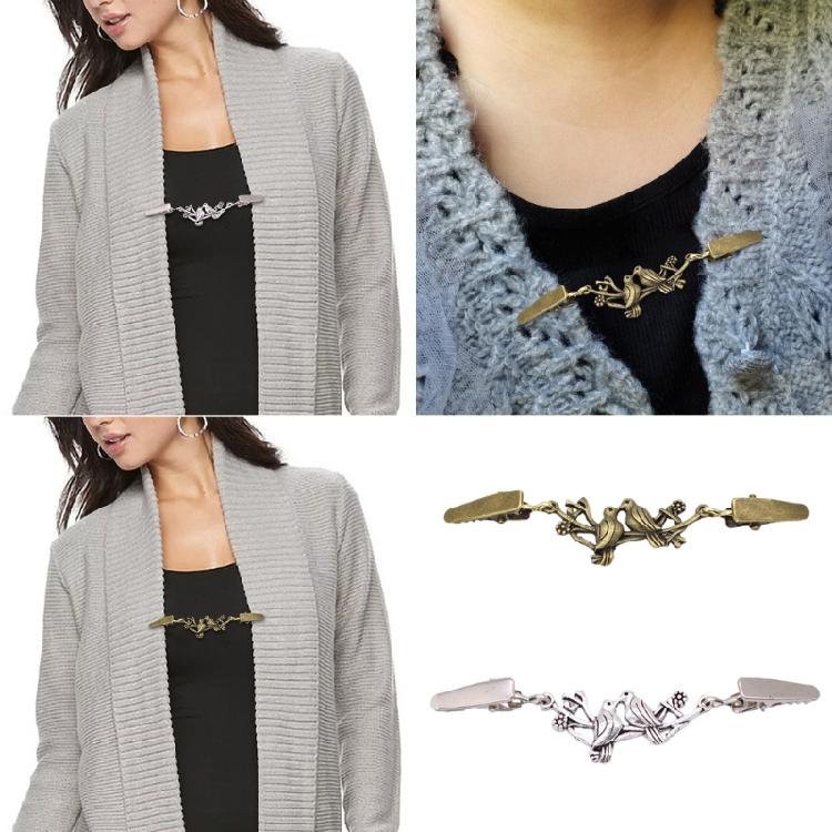 Together Vintage Dress Clip Girls Cardigan Clips Shirt Clip Brooch Clips for Clothing Security