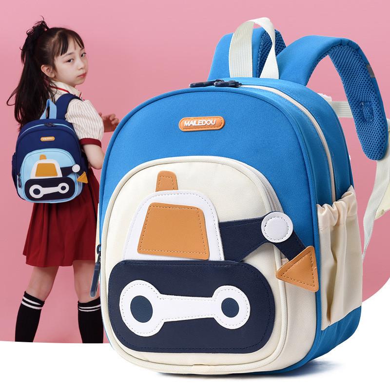 Adorable Outdoor Nylon Toddler Backpack Light Blue Casual Cartoon Design