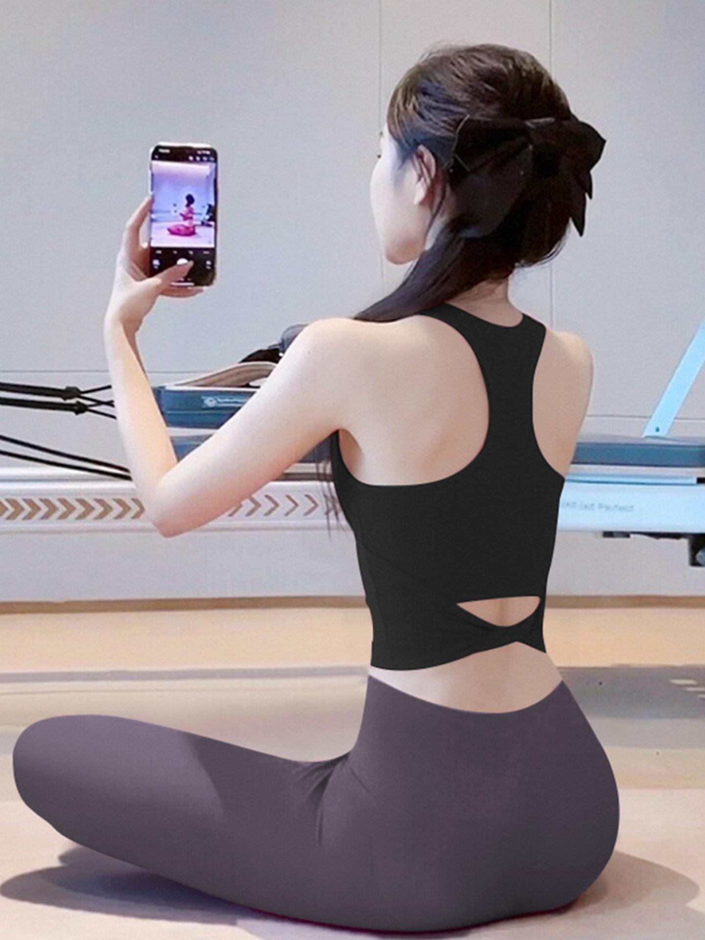 

2026 Women s Racerback Yoga Tank & Pilates Set - Stylish, Professional Sportswear Extra Large