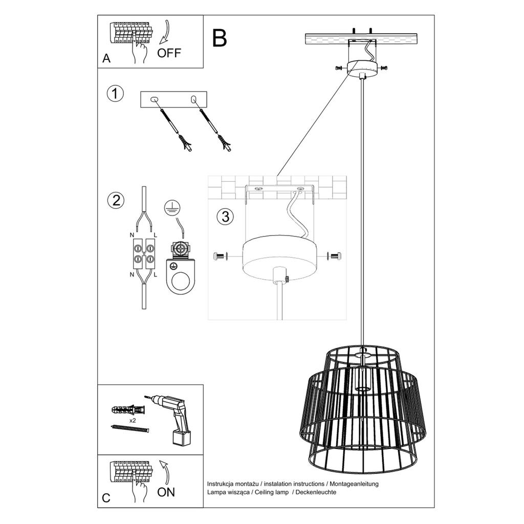 Gate hanging lamp black
