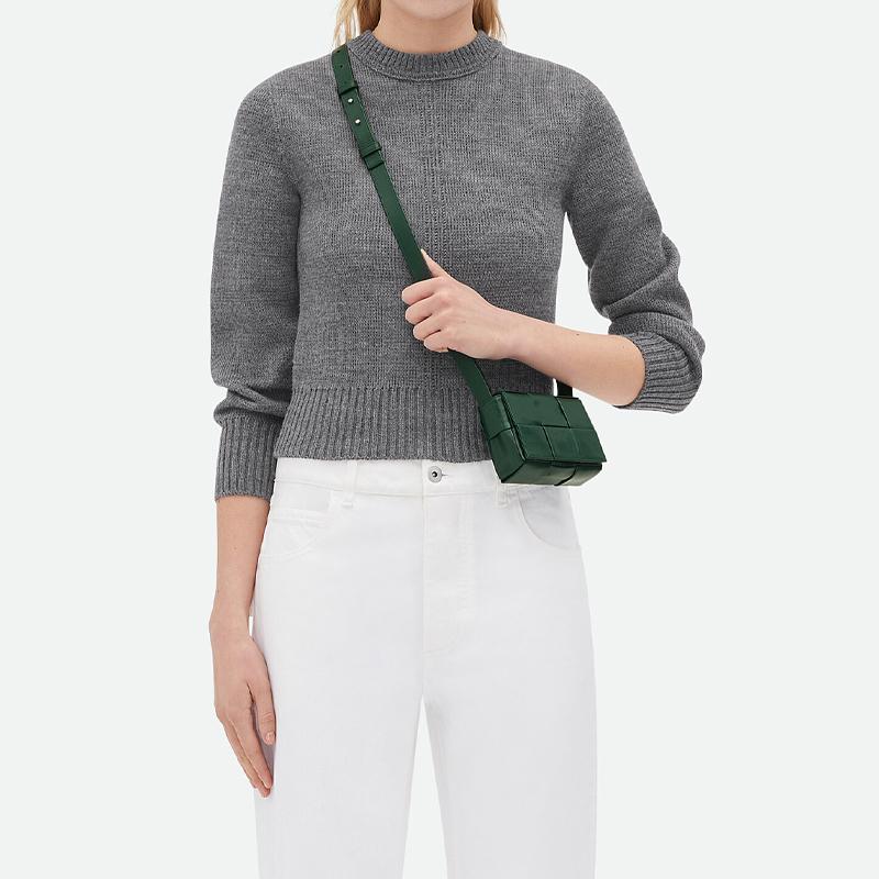 Bottega Veneta Mini Cassette Bag Raintree/Silver Men Shoulder_bags Grey 667048-VCQ72-3061