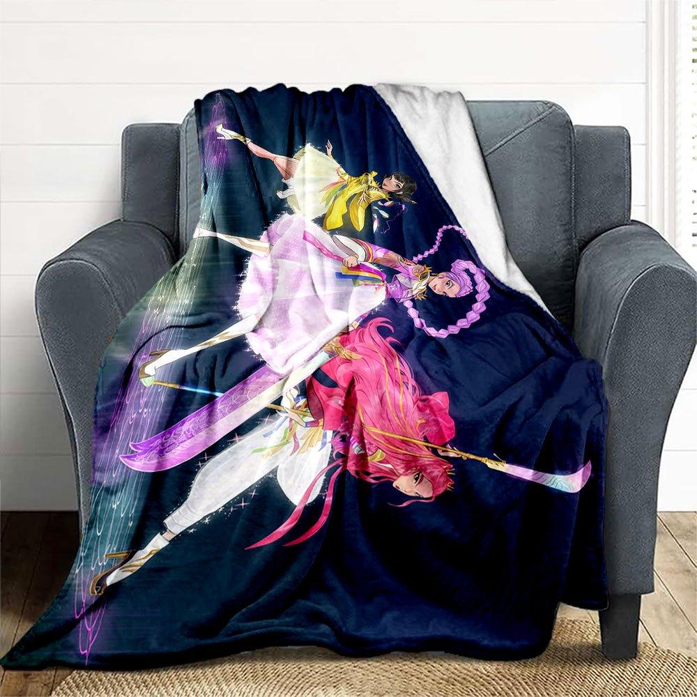 "Enchanted Ballerina Dance Fantasy Art Print"Blanket Lightweight Flannel Throw Blanket for Sofa, Bed, Travel, Camping, Livingroom, Office, C