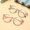 High Quality Round Metal Glasses Women Men Exquisite Simple Eyewear At Home Shopping Female Male Blue Light Blocking Glasses