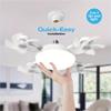 Stropní ventilátor se světlem a dálkovým ovládáním Stropní ventilátor Světlo LED Stmívatelné Stropní ventilátor Světlo 3 rychlosti Nastavitelný Ventilátor s žárovkou