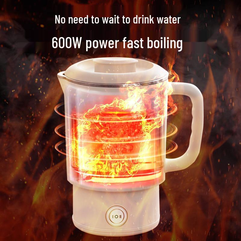 Portable Folding Electric Kettle: Compact 304 Stainless Steel Water Heater for Travel