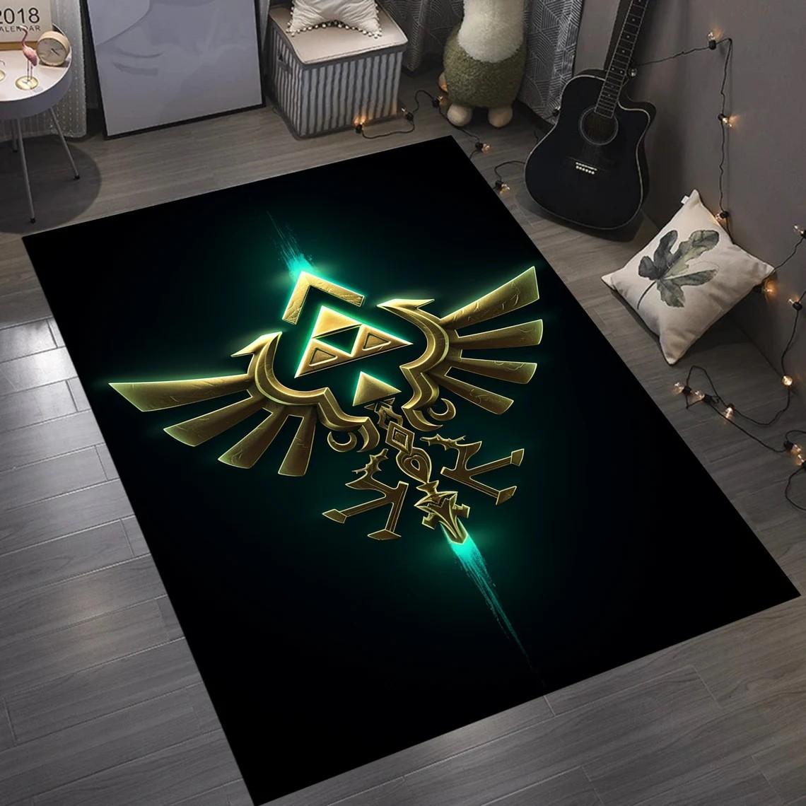 

Zelda Legend Rug Print Carpet for Living Room Decor Kid s Room Playmat Bedside Rug Balcony Leisure Sofa Rug Gift 40x60cm