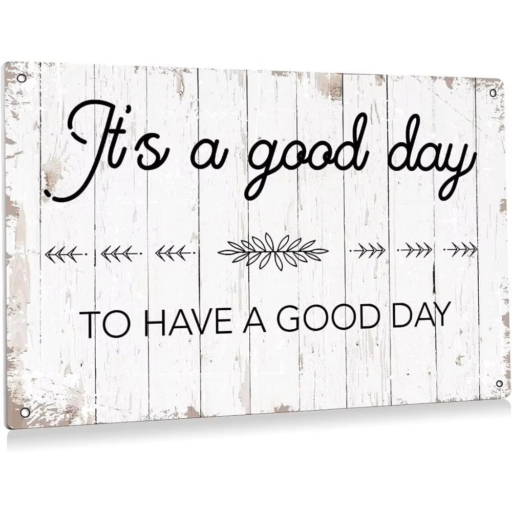 Vintage Stay Positive Skull Sign Metal Tin Sign Wall Décor Funny Retro Sign for Home Bedroom Halloween Decor Gift for Friends