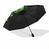 1pc Green Leaf Dragon Automatic Folding Umbrella - 3 Folding Design, Vivid Cartoon Pattern, Suitable for Outdoor Activities, A Gift for Fans In A