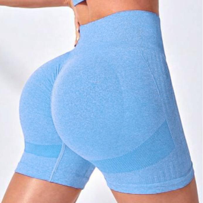 High Waist Bauchkontrolle Yoga Shorts - Elastisch, Schnelltrocknend, Nahtlose Fitnesshose für Europäisches und Amerikanisches Sporttraining