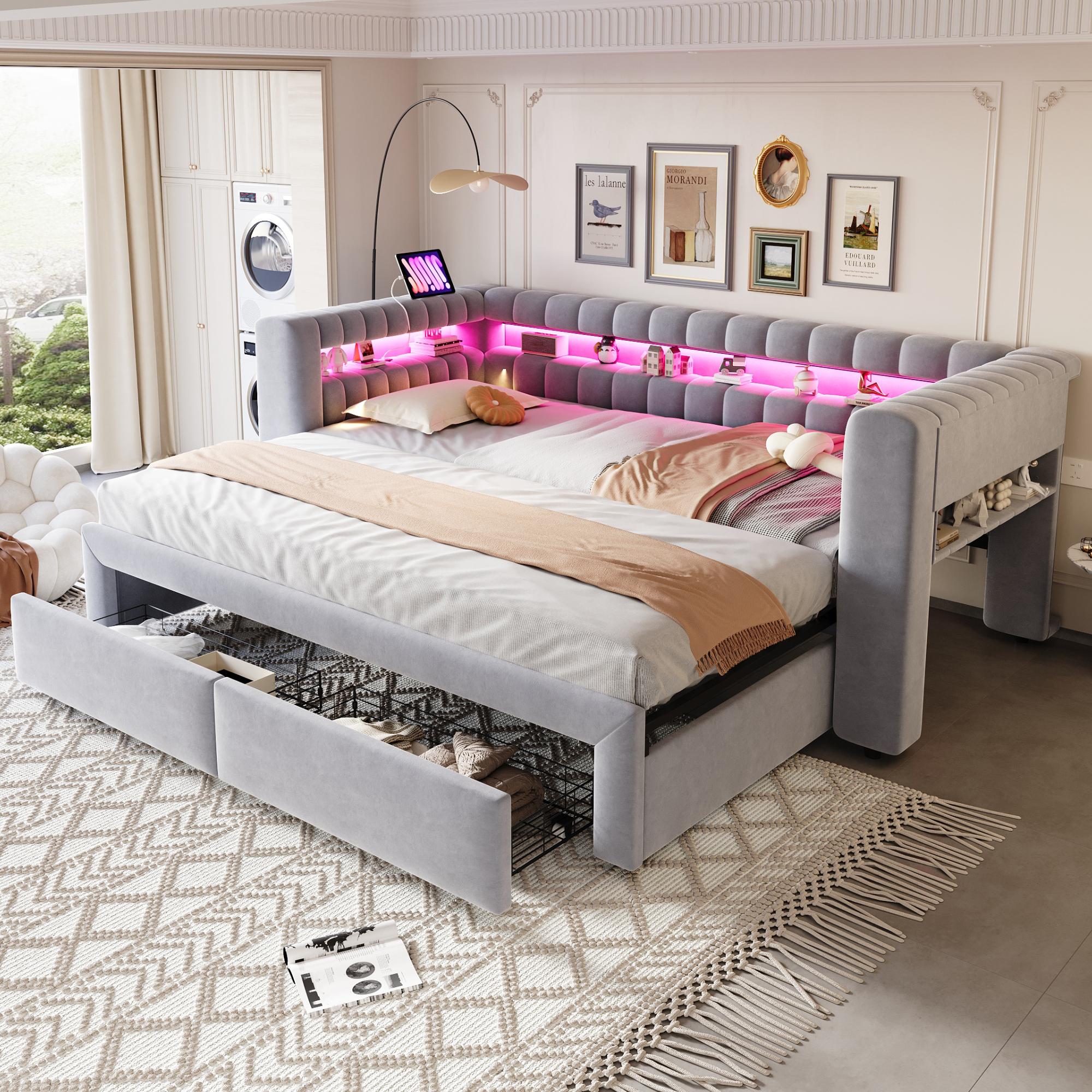 Upholstered Sofa Bed 90/180 × 190