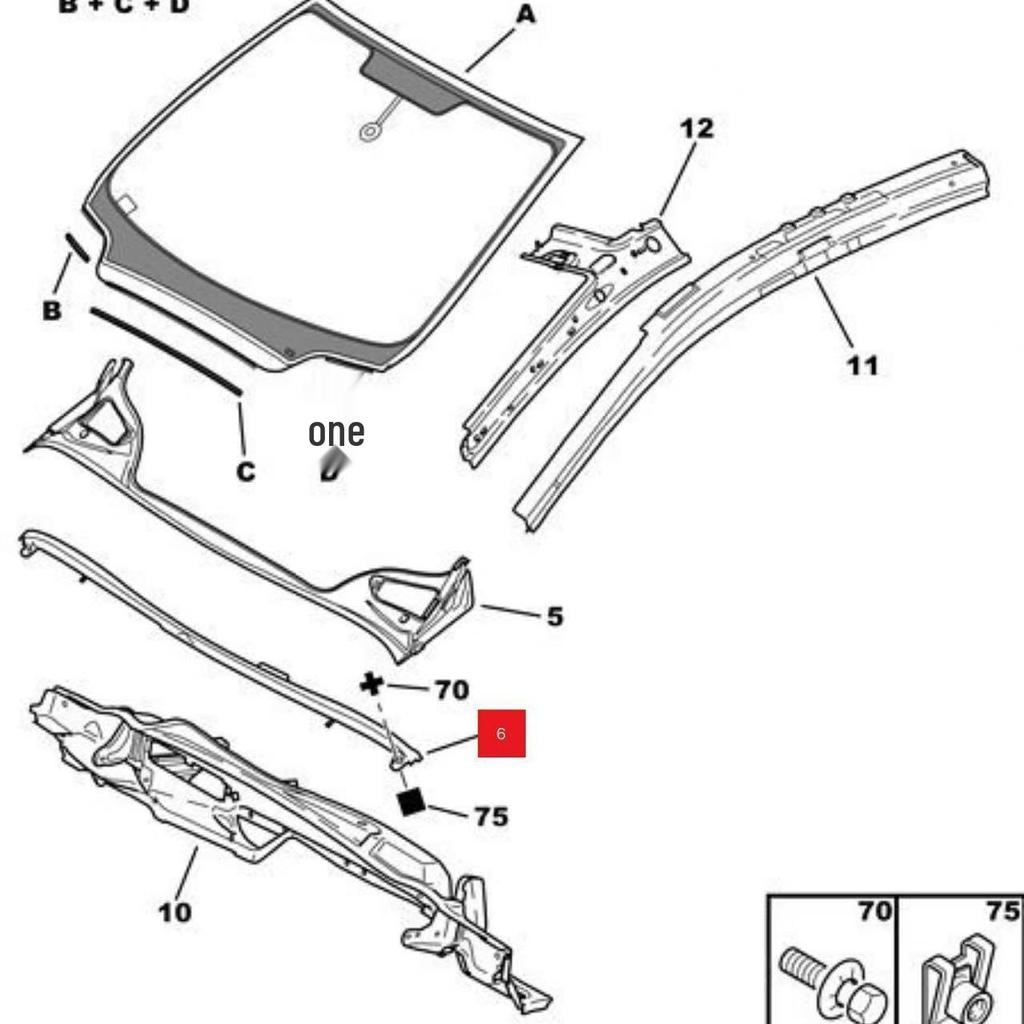 Peugeot 307 Front Apron Rain Tray Water Collector Cover Bracket 8251FF