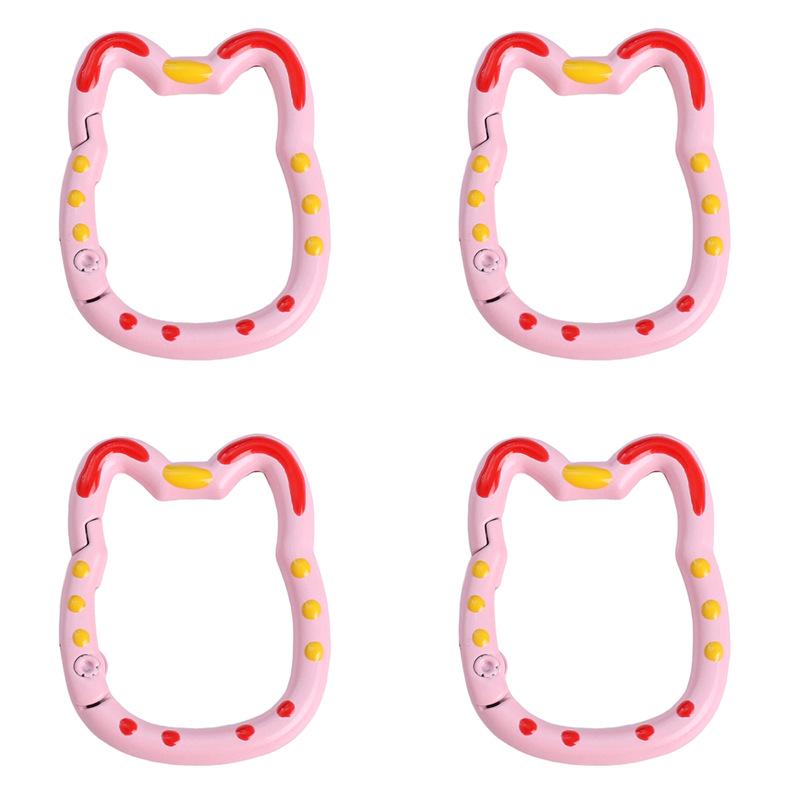 Alloy Lucky Cat Keychain: Double-Sided Drip Oil Pendant with Spray Paint Finish