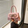 Niche premium textured women's bags spring new bow small square bag single shoulder crossbody handbag women