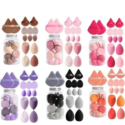 Beauty Egg Set Mini Dreieckiger Finger Puderquaste Beflockter Loses Puder Luftkissen Make-Up Ei Schwamm Tempera Make-Up Ei