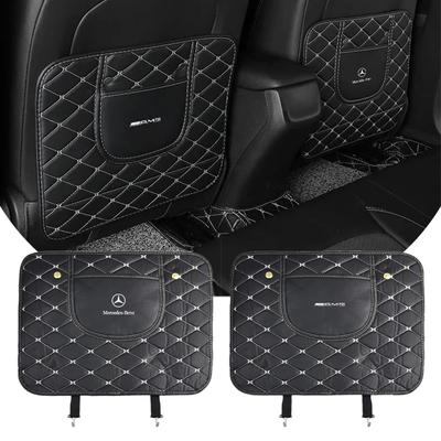 Kožené protikopací podložky do auta Chránič zadní části sedadla pro AMG CLS GLC GLK W211 W221 W220 W163 W164 W203 W204 Třída A B C E S SLK
