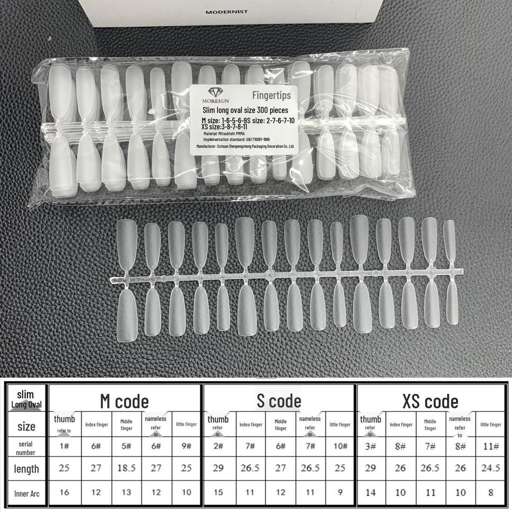 Moshang Fingertip Wearable Nails - 300-Piece Manicure Nail Tips Set