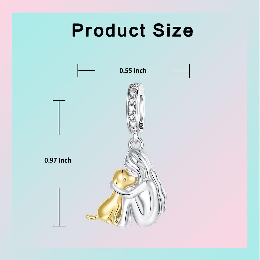 Charms Bead Copper Angel Wing Dog Rose Dangle Fit About 4Mm Bangle Bracelet Necklace Diy Jewelry