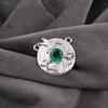 Green Emerald Gemstone Pendant Jewelry, Handmade Gorgeous Silver Pendant , 925 Sterling Silver Jewelry For Wedding Gift