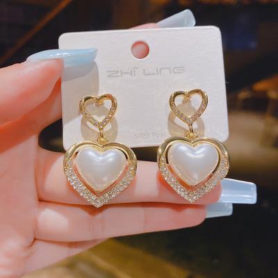 Nuovo temperamento coreano Dongdaemun ins Merry Su Love orecchini di perle orecchini