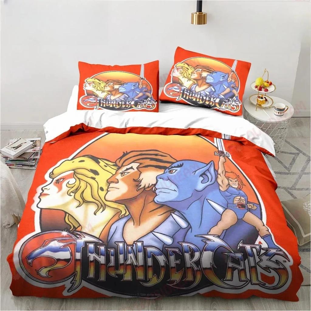 Carton Thundercats Beding Set Shet King Twin Double Child Beding Set Mircofiber Or Polyester Soft with Soft Fabric Duvet Cover Set Home Textiles