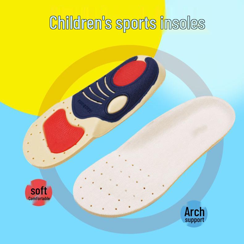 Children's Arch Support Insoles: Double Cushion Soft Soles for Toddler & Kids, Ideal for Sports & Shock Absorption