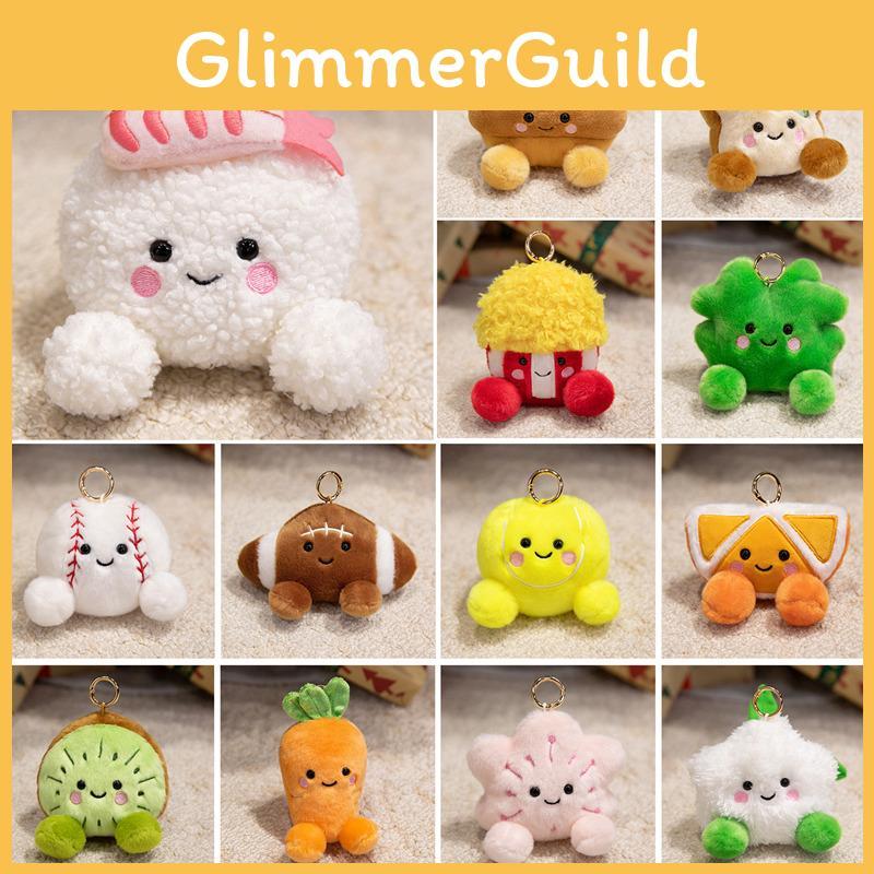 Smiling Fruit Plush Toy Keychain For Kids With Soft Short Plush Material