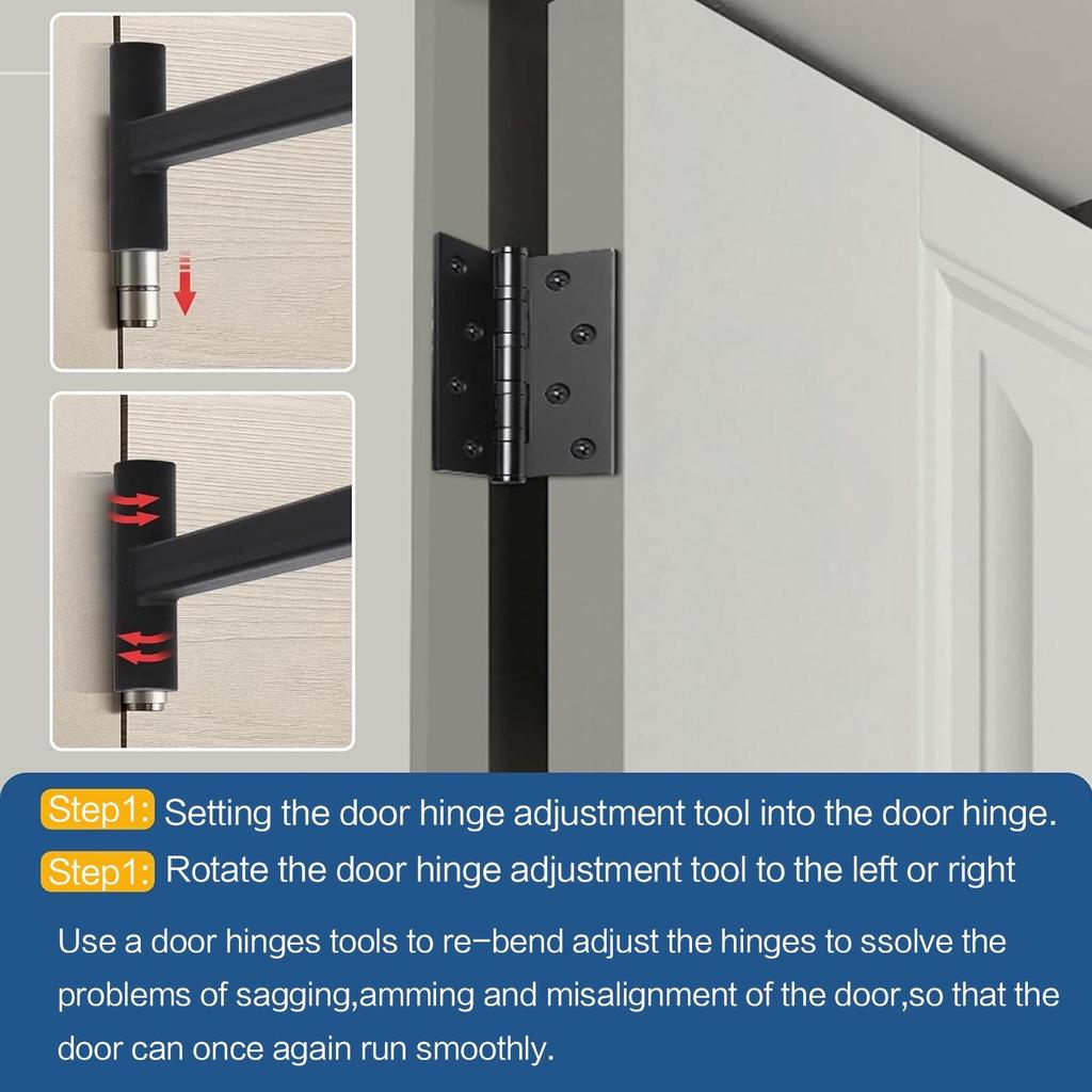 Heavy Duty Door Hinge Adjustment Tool 134 180 Gauge Commercial Hinge Gap Wrench for Fire Security Cleanroom Doors Repair