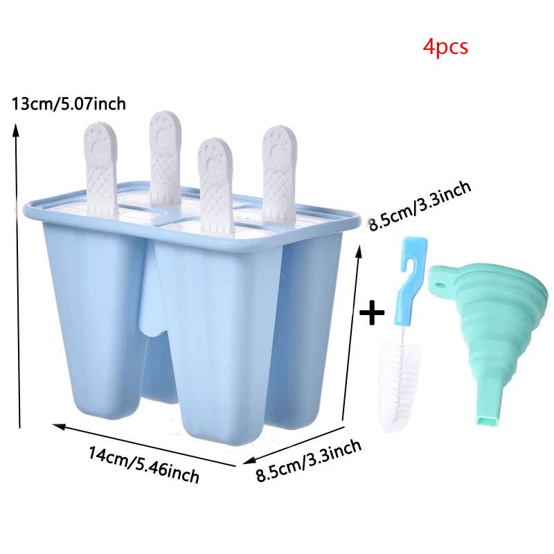 Ice Cream Molds Frozen Ice Cubes Mold Popsicle Maker Homemade Freezer Lolly Mould with Free Sticks Kitchen Popsicle Stick Mold