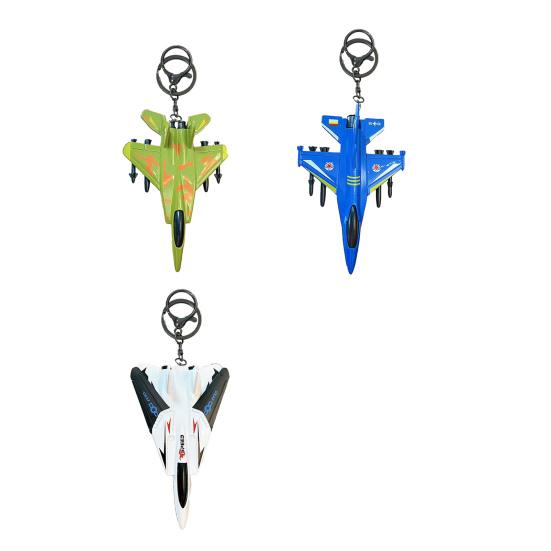 Combat Aircraft Keychain Pendant Small Portable Design Cartoon Shape Airplane Shape Key Charm Keys Stress Relief Toy