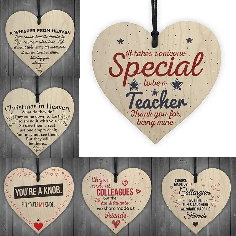 Christmas Wooden Heart Tree Ornament