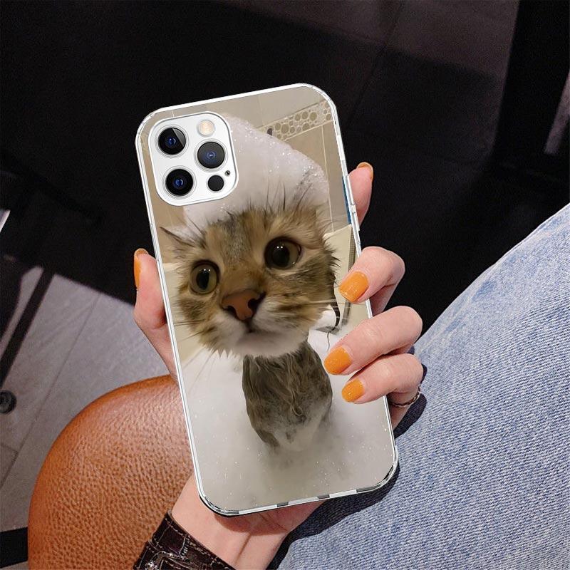 

Pet Cat Funny Memes Phnoe Case for Iphone 17 Air 16 16E 11 12 13 Mini 14 Plus 15 Pro Max 7 8 + SE 2020 Phone Cover Coque iPhone 14