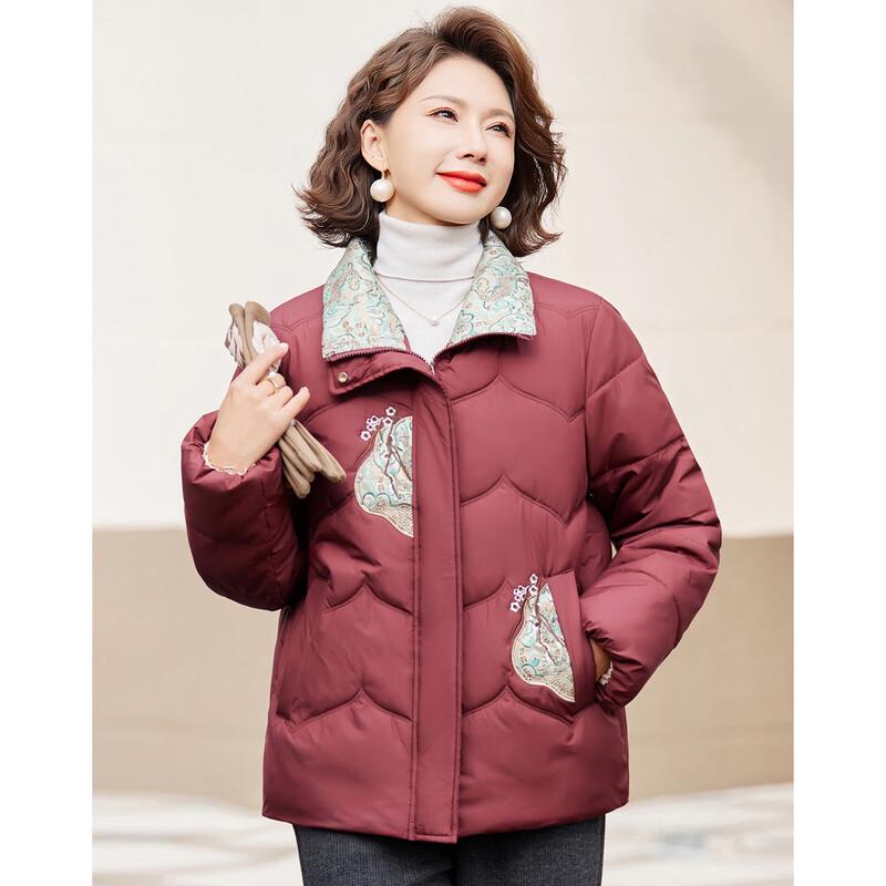 Pasit Women's New Chinese Style Embroidered Winter Cotton Jacket