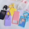 Pack of 4pcs Star Shaped Keychain Card Pocket Secure Lock Lightweight Portable Multiple Colors Plastic Construction