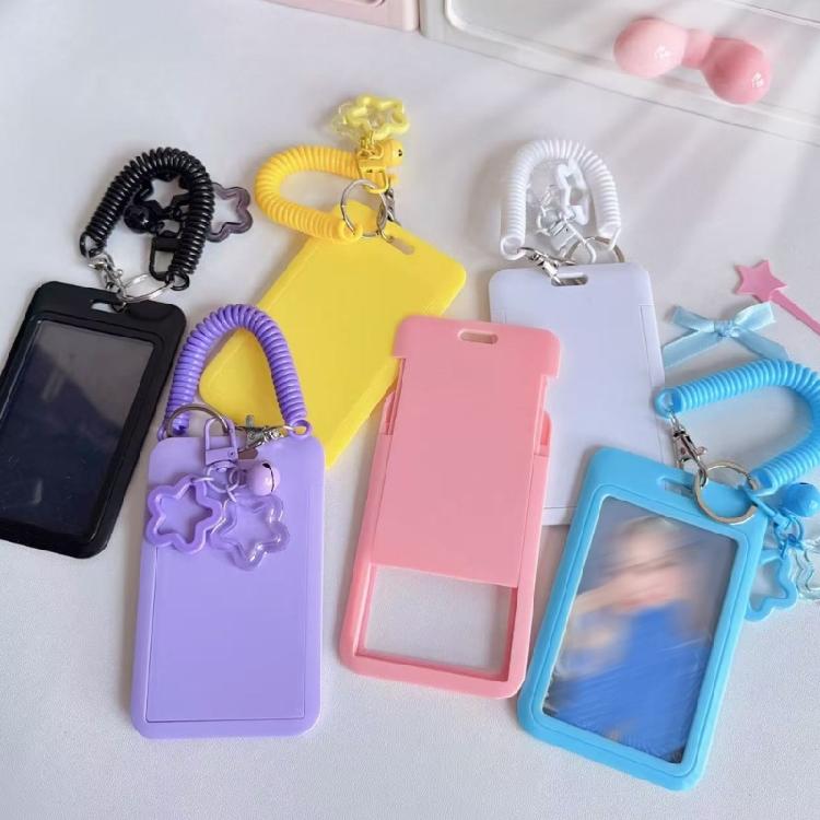 Pack of 4pcs Star Shaped Keychain Card Pocket Secure Lock Lightweight Portable Multiple Colors Plastic Construction