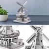 Piececool 3D Puzzle, Metallic Dutch Windmill, Metallic Nano Puzzle, Assembly Required, No Glue Required, 3-Star Difficulty, Intermediate Level,