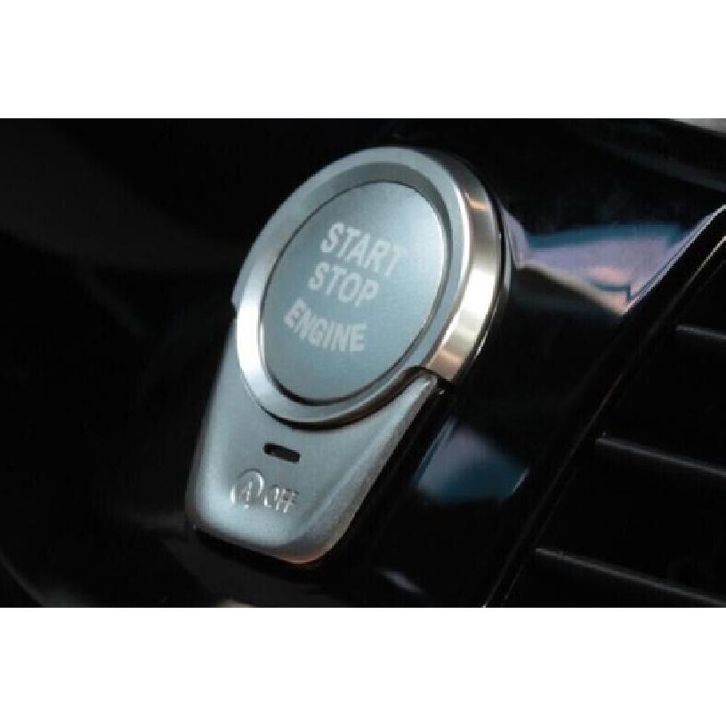 For BMW 5 Series 18-22 Silver Aluminum Engine Start/Stop Button Cover Trim Ring
