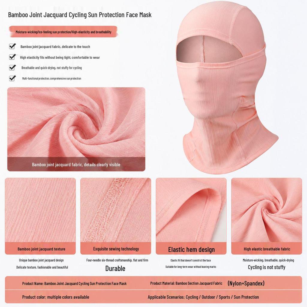 Ice Silk Windproof Cycling Mask: Sun-Protection Helmet Headwear