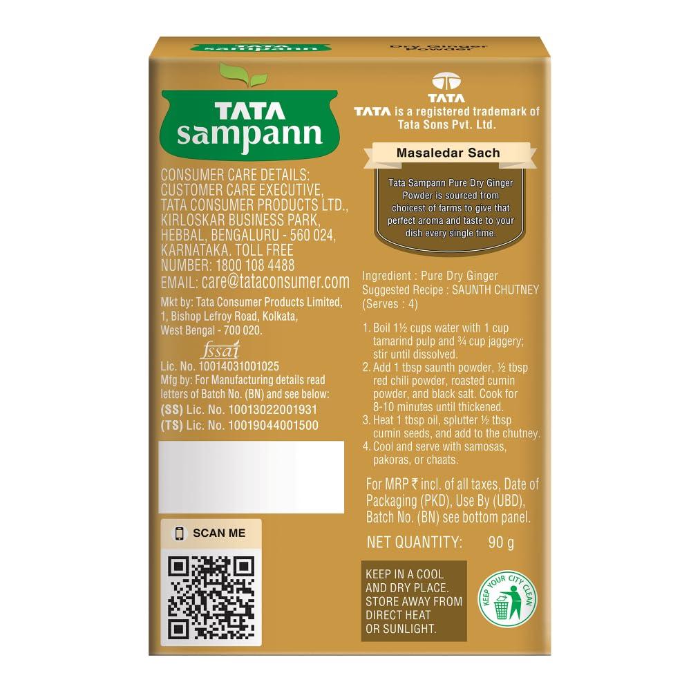 TATA Sampann Pure Dry Ginger Powder 90 G For Cooking Baking Tea And Healthy Recipes