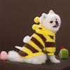 Plush Bee Transformation Suit for Pets - Autumn/Winter Dog & Cat Clothes