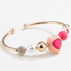 Kenjie Spring Beaded Necklace & Heart Pearl Bracelet Set for Women - European & American Fashion.